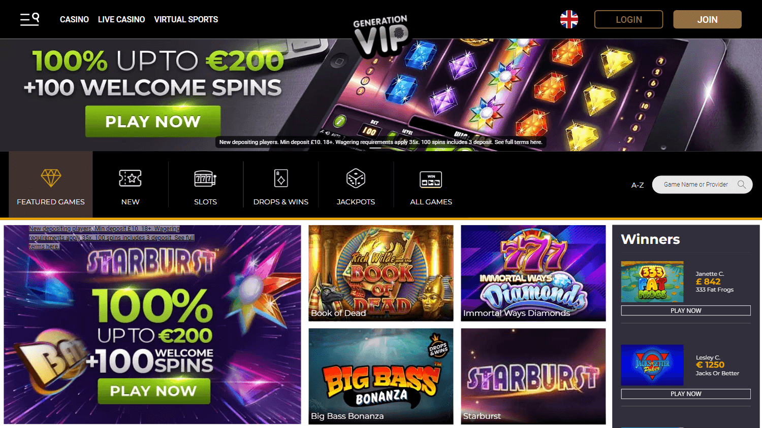 Generation VIP casino