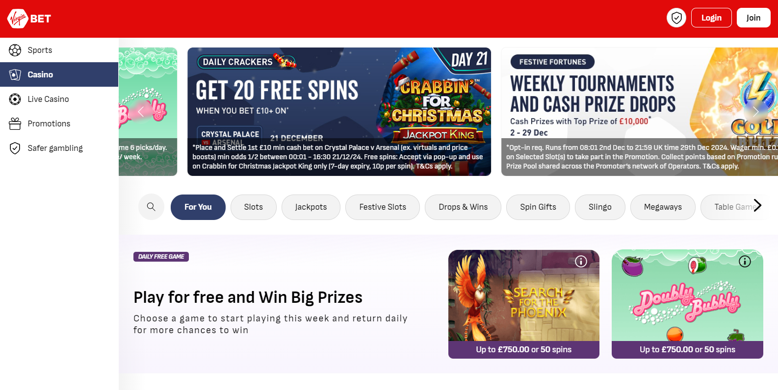 Virgin Bet casino